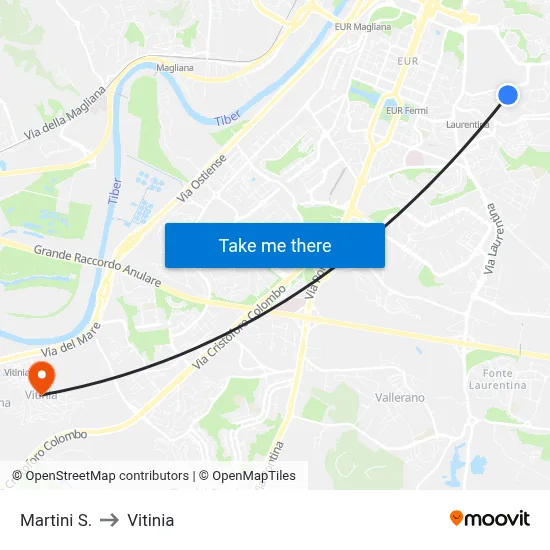 Martini S. to Vitinia map
