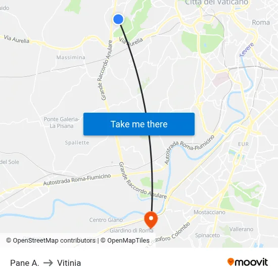 Pane A. to Vitinia map