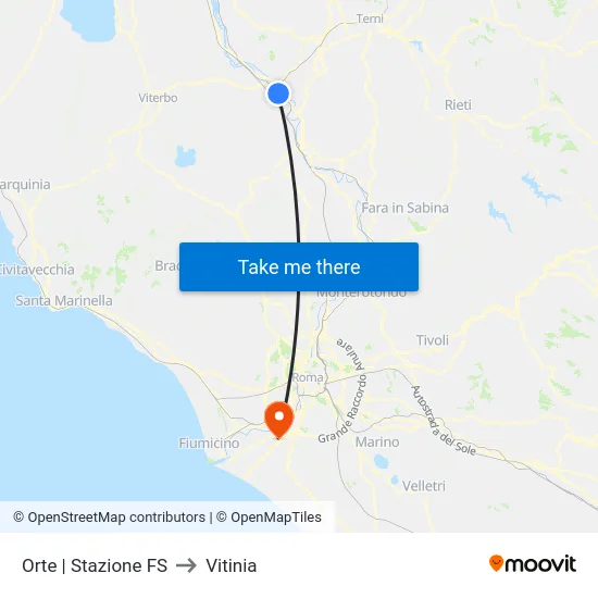 Orte | Stazione FS to Vitinia map