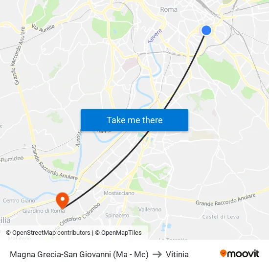 Magna Grecia-San Giovanni (MA - MC) to Vitinia map