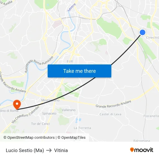 Lucio Sestio (Ma) to Vitinia map