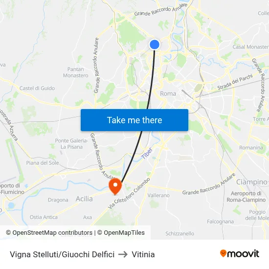 Vigna Stelluti/Delphic Games to Vitinia map