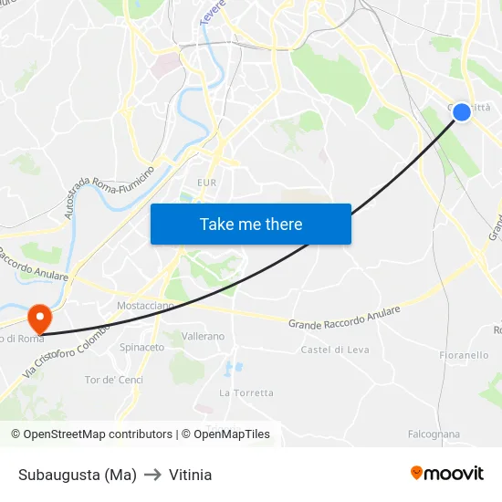 Subaugusta (Ma) to Vitinia map