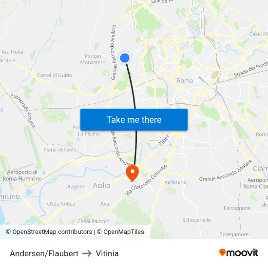 Andersen/Flaubert to Vitinia map