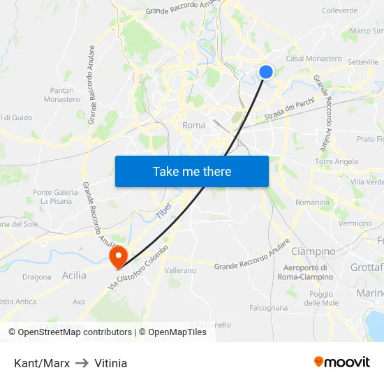 Kant/Marx to Vitinia map