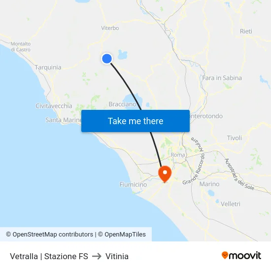Vetralla | Stazione FS to Vitinia map