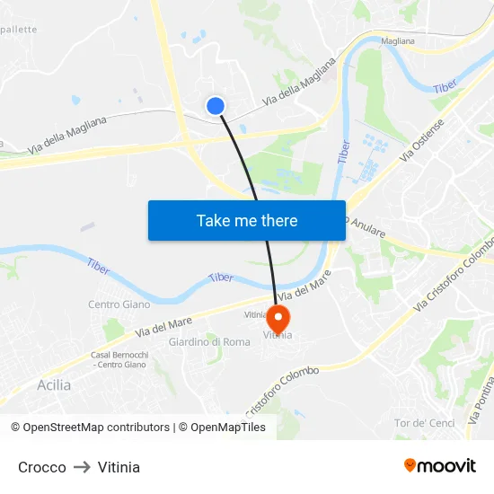 Crocco to Vitinia map