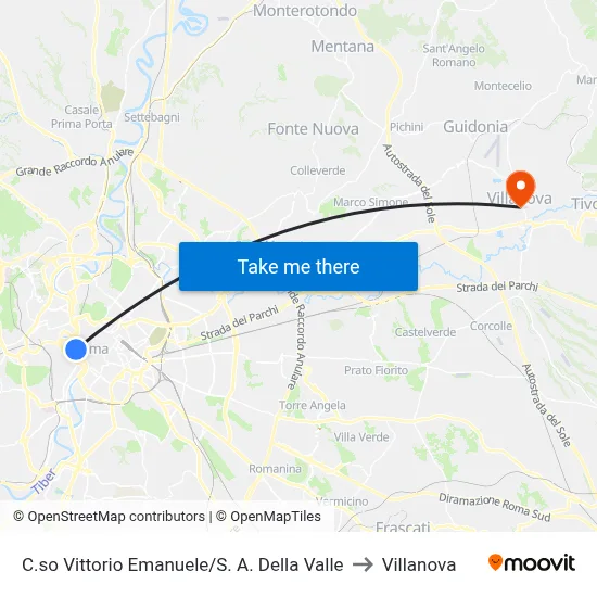 Vittorio Emanuele Course/S. A. Della Valle to Villanova map
