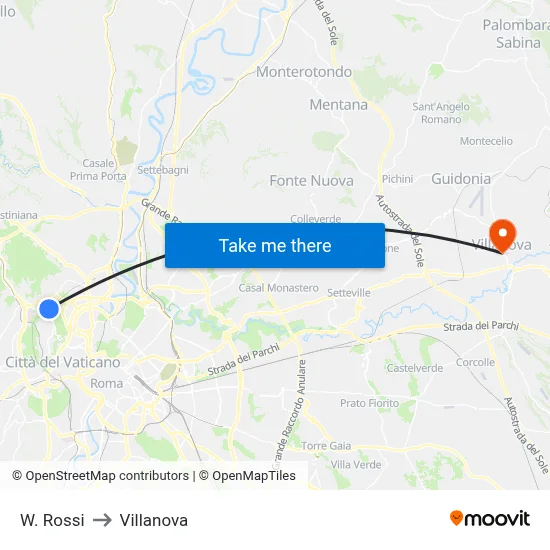 W. Rossi to Villanova map