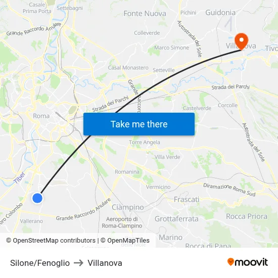Silone/Fenoglio to Villanova map