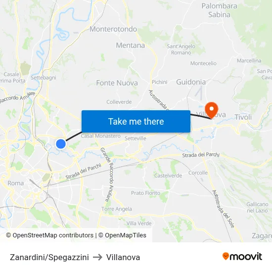 Zanardini/Spegazzini to Villanova map