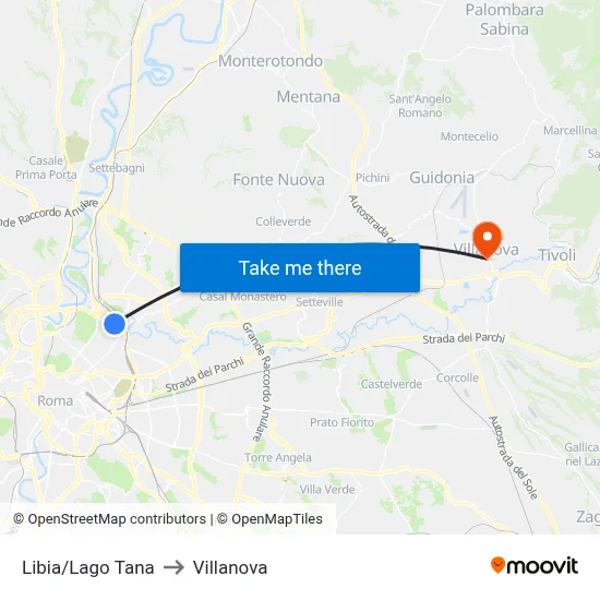Libya/Lake Tana to Villanova map