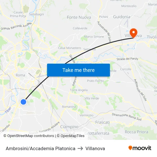Ambrosini/Platonic Academy to Villanova map