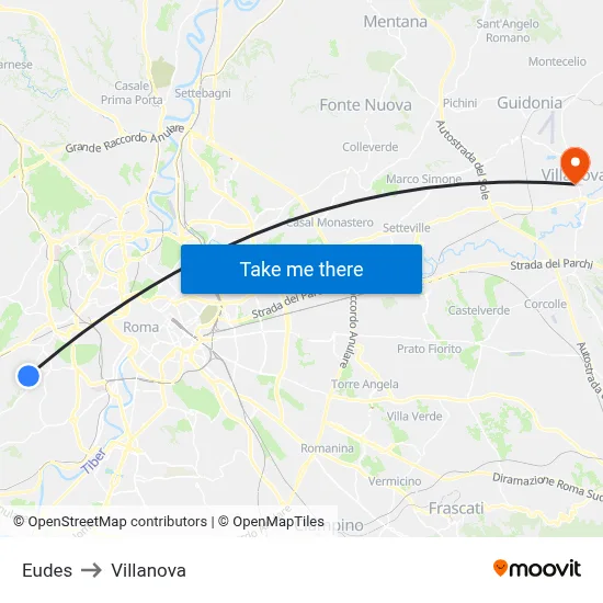 Eudes to Villanova map