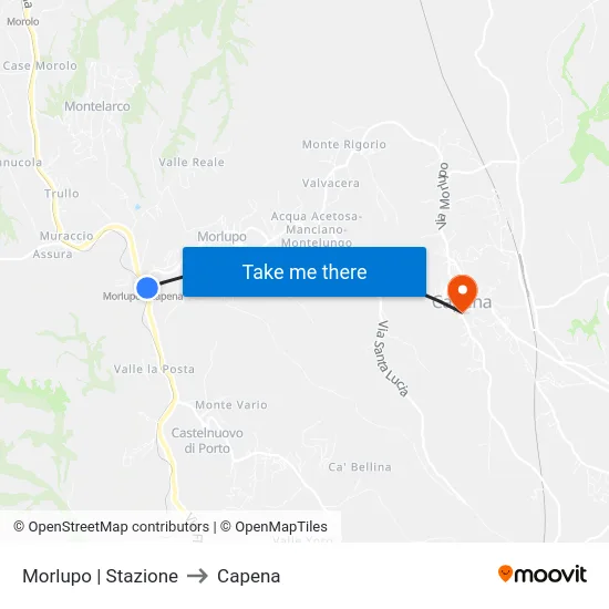 Morlupo | Stazione to Capena map