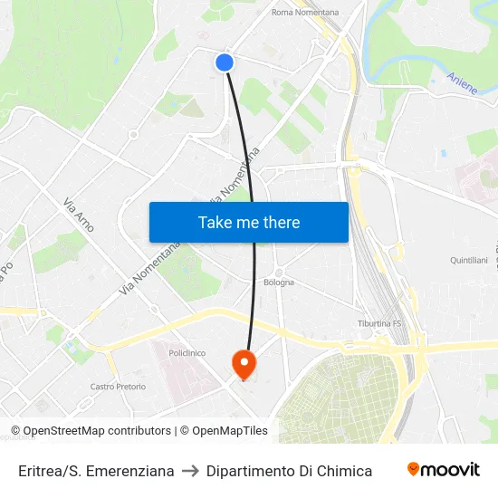 Eritrea/S. Emerenziana to Dipartimento Di Chimica map