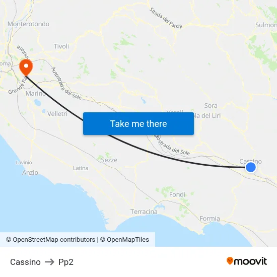 Cassino to PP2 map