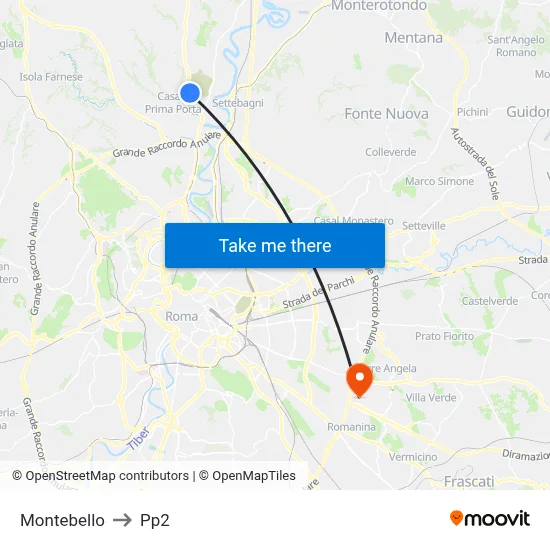 Montebello to PP2 map