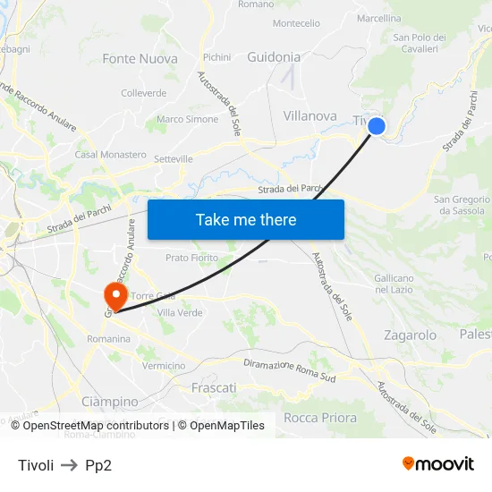 Tivoli to PP2 map