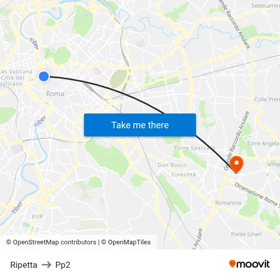 Ripetta to PP2 map