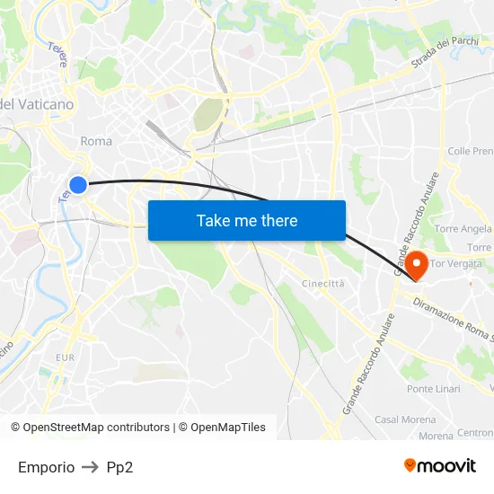 Emporium to PP2 map