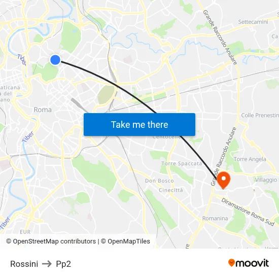 Rossini to PP2 map