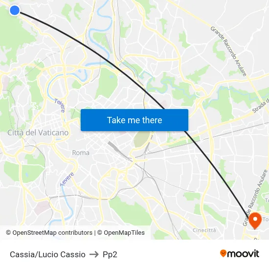 Cassia/Lucio Cassio to PP2 map