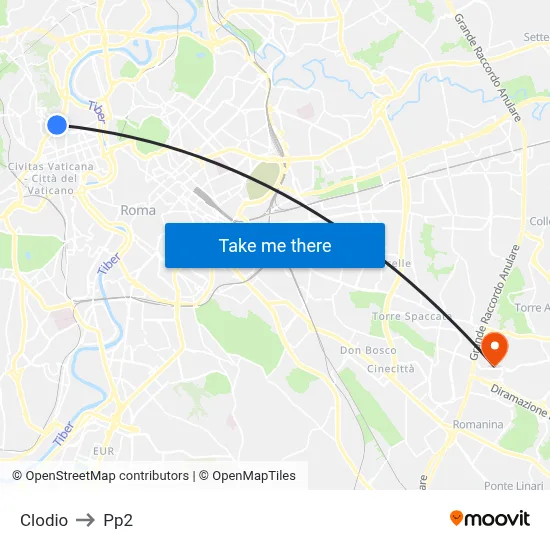 Clodio to PP2 map