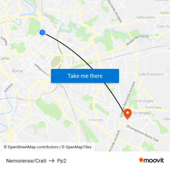 Nemorense/Crati to PP2 map
