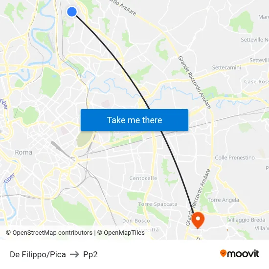 De Filippo/Pica to PP2 map