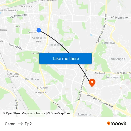 Gerani to PP2 map