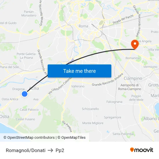 Romagnoli/Donati to PP2 map