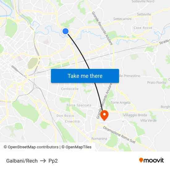 Galbani/Rech to PP2 map