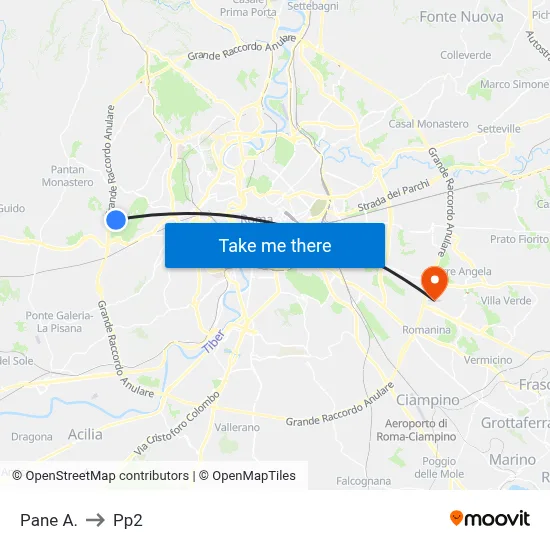 Pane A. to PP2 map