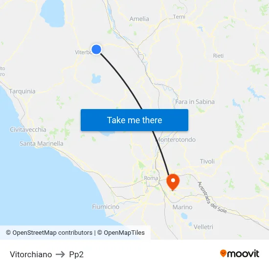 Vitorchiano to PP2 map