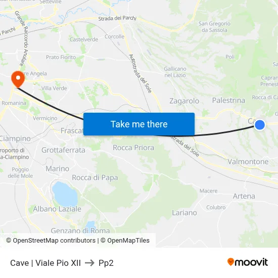 Cave | Pius XII Avenue to PP2 map