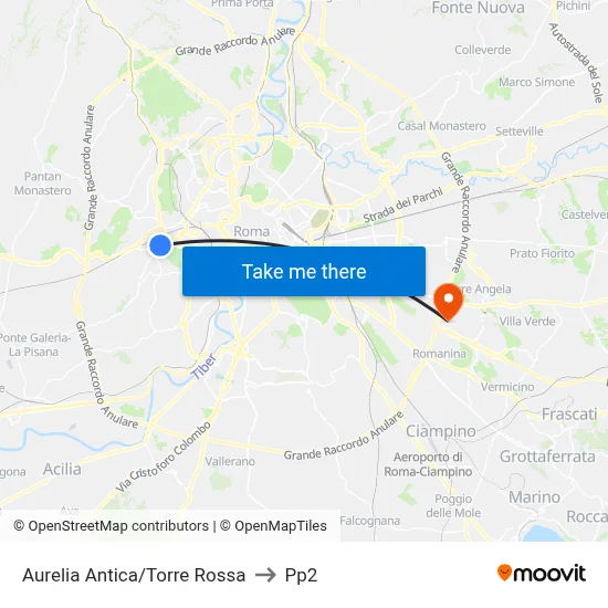 Ancient Aurelian/Red Tower to PP2 map