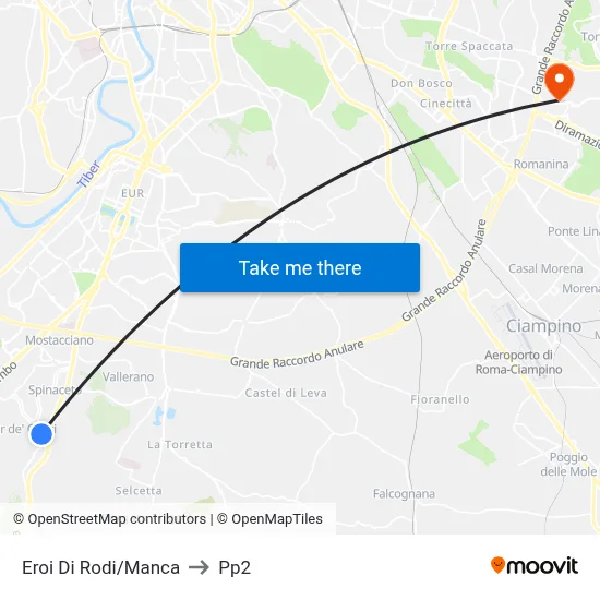 Eroi Di Rodi/Manca to PP2 map