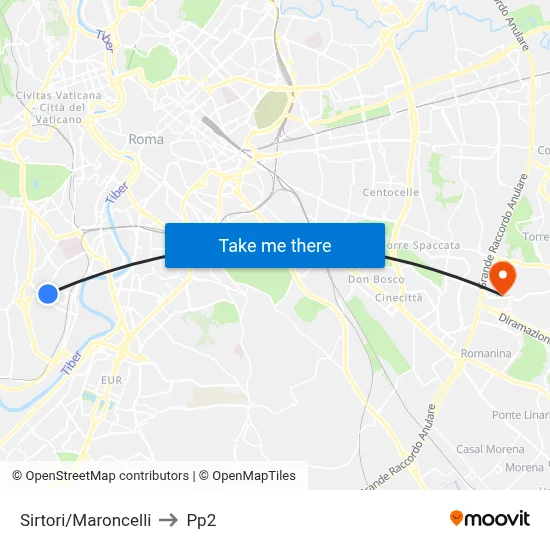 Sirtori/Maroncelli to PP2 map