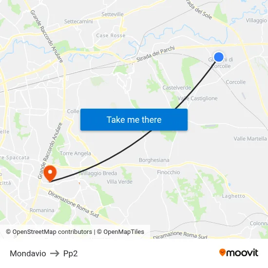 Mondavio to PP2 map