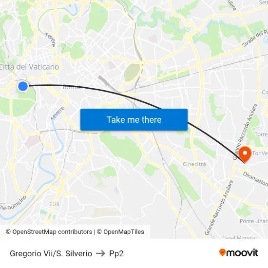Gregory VII/San Silverio to PP2 map
