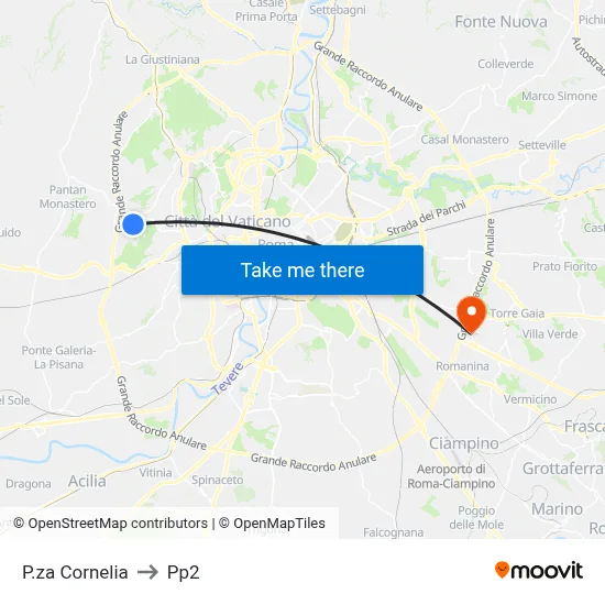 Cornelia Square to PP2 map