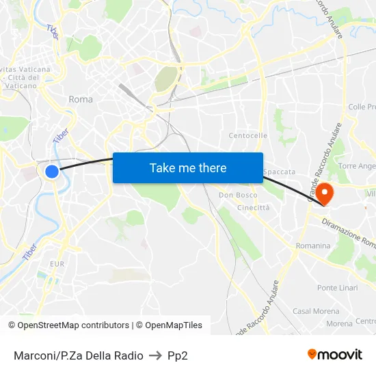 Marconi/Radio Square to PP2 map