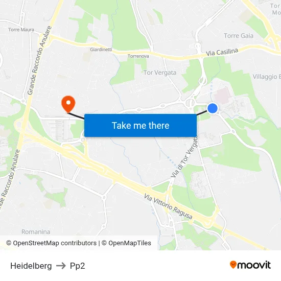 Heidelberg to PP2 map