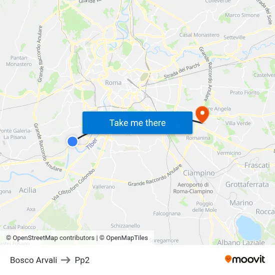 Bosco Arvali to PP2 map