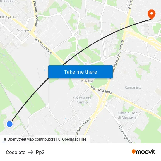 Cosoleto to PP2 map