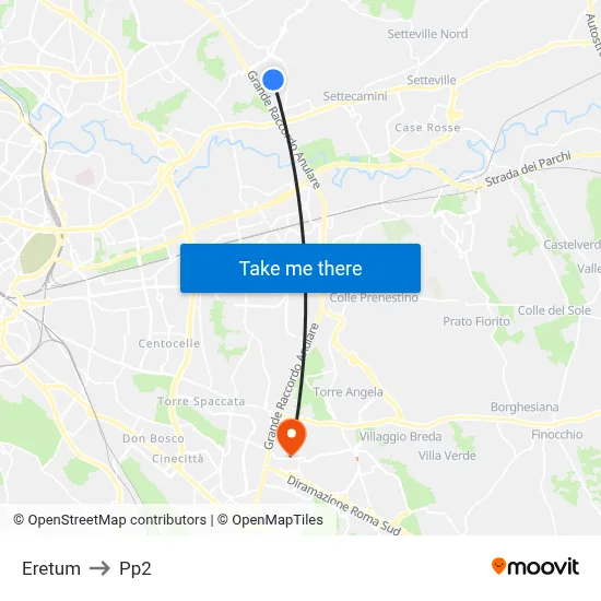 Eretum to PP2 map