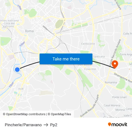 Pincherle/Parravano to PP2 map