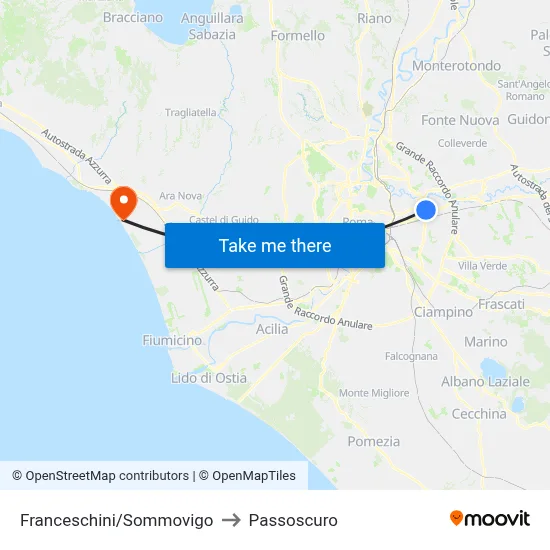 Franceschini/Sommovigo to Passoscuro map