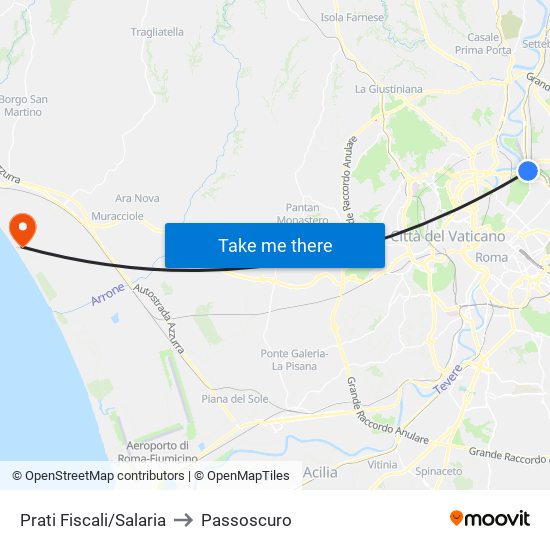 Prati Fiscali/Salaria to Passoscuro map